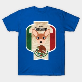 Chihuahua - Distressed Mexican Chihuahua Beer Label Design T-Shirt